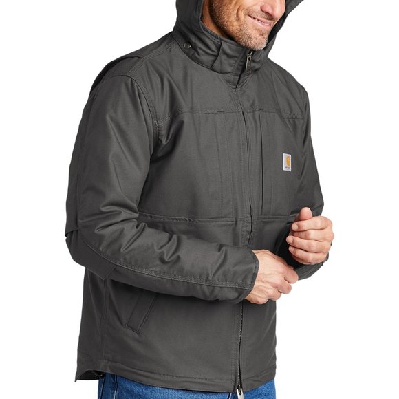 (NWT) Carhartt Mens Full Swing Cryder Zip Up Jacket Grey - Picture 5 of 9